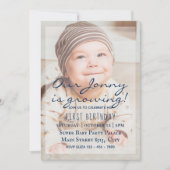 マイベビー1歳の誕生日 – シンプルフォト招待状 招待状 (正面)