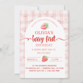 マイベリーファースト誕生日イチゴ果実 招待状 (正面)