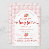 マイベリーファースト誕生日イチゴ果実 招待状 (正面/裏面)