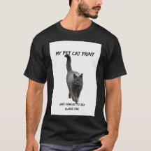 マイペット猫プリントおもしろい猫Tシャツラブ