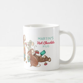 マイホットチョコレートクリスマスネズミ コーヒーマグカップ