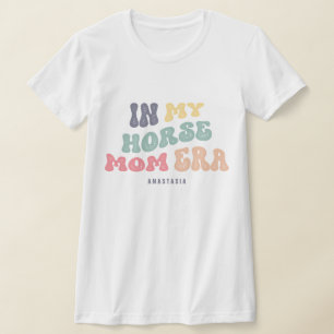 マイホースママエラパステルウェーブー文字馬術 Tシャツ