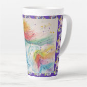 マイホースレインボーユニコーンウォーターカラーラテマグ カフェラテマグ (右アングル)