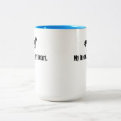 マイホース、マイハートコーヒーマグ(カラーインテリア) ツートーンマグカップ (中央)