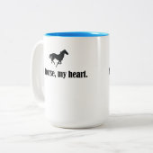 マイホース、マイハートコーヒーマグ(カラーインテリア) ツートーンマグカップ (正面左)