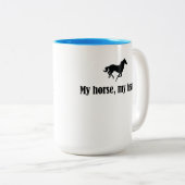 マイホース、マイハートコーヒーマグ(カラーインテリア) ツートーンマグカップ (正面右)