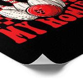 マイホームでロールインレトロボーリングおもしろいボーリング ポスター (角)