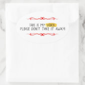 マイボイスAAC 楕円形シール (バッグ)