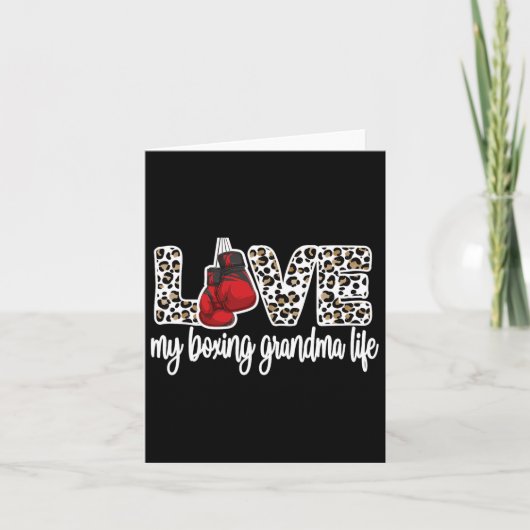 マイボクシングおばあちゃん最高のライフボクシング祖母 カード (正面)