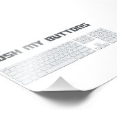 マイボタンコンピューターキーボードを押す フォトプリント            (角)