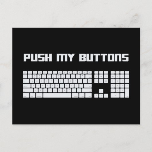 マイボタンコンピューターキーボードを押す ポストカード (正面)