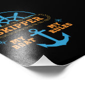 マイボートマイルール船キャプテンおもしろいモットー引用文 フォトプリント            (角)