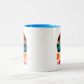 マイボートマイルール魚釣り愛好家サンセットヴィンテージ ツートーンマグカップ (中央)