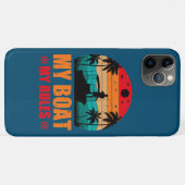 マイボートマイルール魚釣り愛好家サンセットヴィンテージ Case-Mate iPhoneケース (裏面(横))