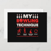マイボーリングテクニックボウルが10ピンで叫祈ぶ ポストカード (正面/裏面)