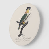 マイポーリのワカケガモ / 黒頭のワカケガモ ラージ壁時計 (傾斜)