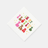 マイマイフェスティバルエラトレンディーホリデークリスマス スタンダードカクテルナプキン (角)