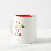 マイマイフェスティバルAFエラトレンディーホリデークリスマス ツートーンマグカップ (正面左)