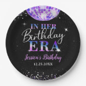 マイマイ誕生日エラパープルディスコ誕生日 ペーパープレート (正面)