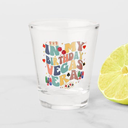 マイマイ誕生日ベガスエラバケーションパーティー旅行 ショットグラス (正面)