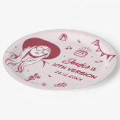 マイマイ誕生日時代レトロ誕生日 ペーパープレート (アングル)