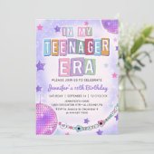 マイマイ10代の若者エラパープルディスコ誕生日 招待状 (スタンド正面)