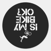 マイマウンテンバイクOKマウンテンサイクリングバイクもしくは自転車に乗る人 ラウンドシール (正面)