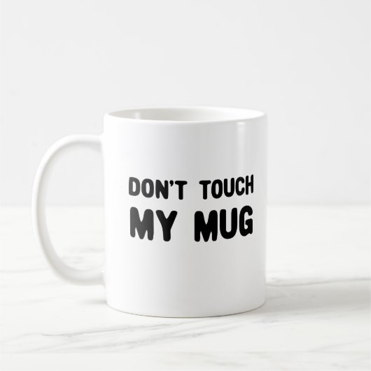 マイマグスローガンをTouchしなおもしろいい コーヒーマグカップ (左)