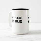 マイマグスローガンをTouchしなおもしろいい ツートーンマグカップ (正面左)