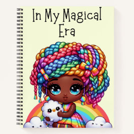 マイマジカルな時代で – かわいいイエローチビ（小さくかわいく書いた感じ） ノートブック