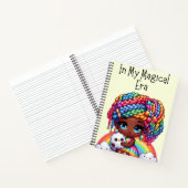 マイマジカルな時代で – かわいいイエローチビ(小さくかわいく書いた感じ) ノートブック (内部)