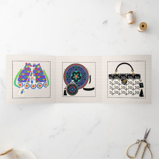 マイマジョンバッグ 三つ折りカード (内部)