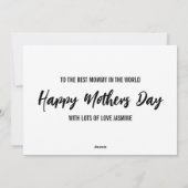 マイママのヒーロー |フォトマザーズの日 シーズンカード (裏面)