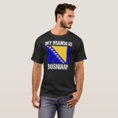 マイママはボスニア国旗ボスニアデザイン Tシャツ (正面フル)