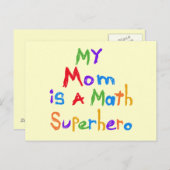 マイママ数学スーパーヒーローTシャツとギフト ポストカード (正面/裏面)