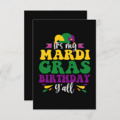 マイマルディグラ誕生日オールおもしろいカーニバル サンキューカード (正面/裏面)