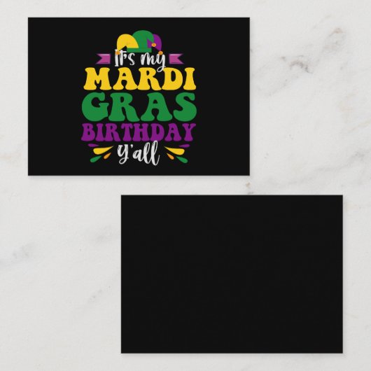 マイマルディグラ誕生日オールおもしろいカーニバル ノートカード (正面/裏面)