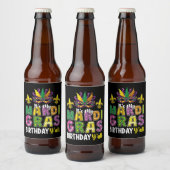 マイマルディグラ誕生日Y'allパーティーカーニバル ビールラベル (ボトル)