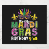 マイマルディグラ誕生日Y'allパーティーカーニバル ビールラベル (シングルラベル)