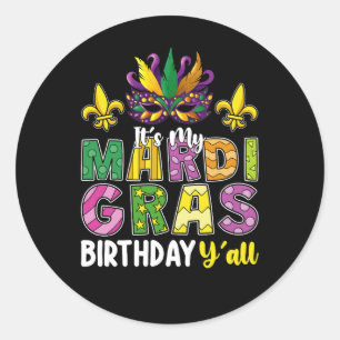 マイマルディグラ誕生日Y'allパーティーカーニバル ラウンドシール