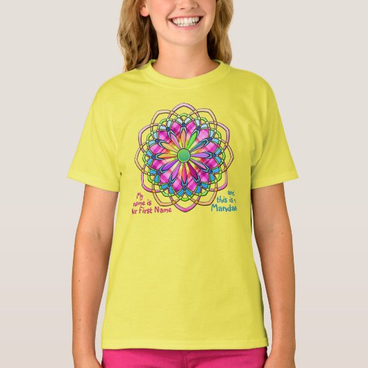 マイマンダラパーソナライズされた(My Mandala) Tシャツ (正面)