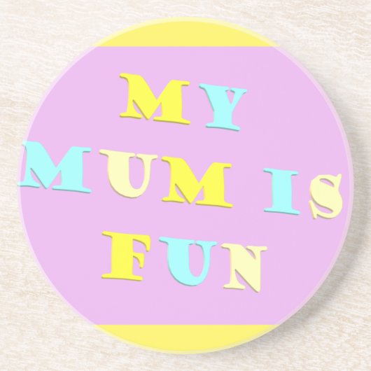 マイマームデザイン(詩の色を混ぜ淡い色のた) コースター (正面)