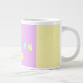 マイマームデザイン(詩の色を混ぜ淡い色のた) ジャンボコーヒーマグカップ (右)