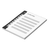 マイミュージック – ミュージシャン即興メモ帳(S) ノートパッド (回転)