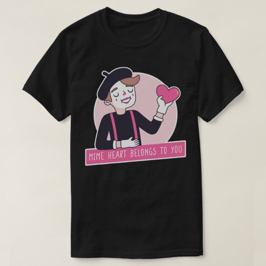マイムハートは愛するパンに属する Tシャツ (デザイン正面)