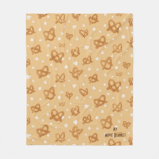マイムービー毛布 – プレッツェル&ポップコーンスナック フリースブランケット (正面)