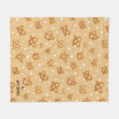 マイムービー毛布 – プレッツェル&ポップコーンスナック フリースブランケット (正面(横))