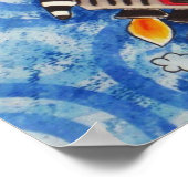 マイムーンロケットインレッドプリント ポスター (角)