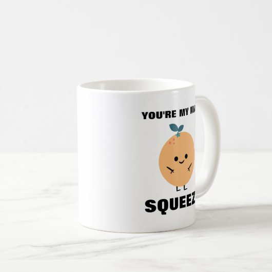 マイメインスクイズオレンジ コーヒーマグカップ (正面右)
