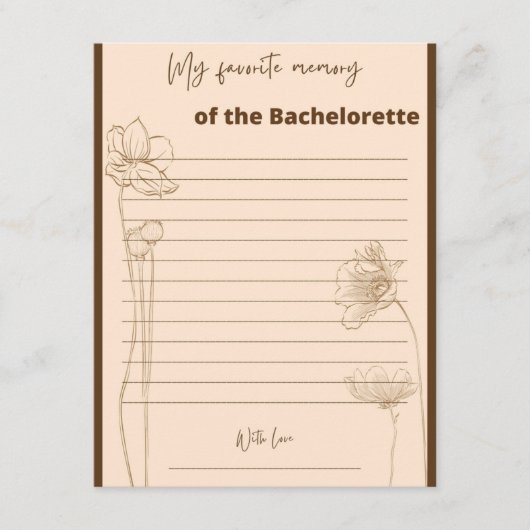 マイメモリお気に入りのバチェロレッテゲーム エンクロージャーカード (正面)